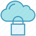cloud, computing, lock, protection, security, storage