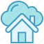 building, cloud, connect, home, house, server, storage 