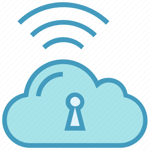 Cloud, lock, protection, signals, storage, wifi, wireless secure icon - Download on Iconfinder