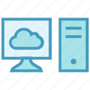cloud, computer, cpu, data, monitor, server, storage