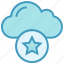 bookmark, cloud, favorite, important, mark, star, storage 
