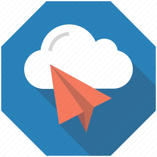 Cloud, creativity, mail, paper plane, plane, send, storage icon - Download on Iconfinder