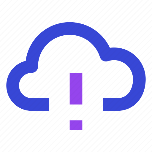 Cloud exclamation, cloud, data, system, program, cloud computing icon - Download on Iconfinder