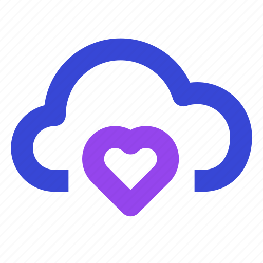 Cloud heart, cloud, heart, system, data, cloud computing icon - Download on Iconfinder