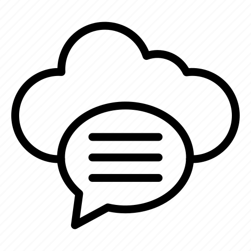 Chat bubble, cloud computing, chat, speech bubble, cloud icon - Download on Iconfinder