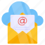 cloud mail, cloud email, cloud correspondence, cloud letter, cloud envelope 