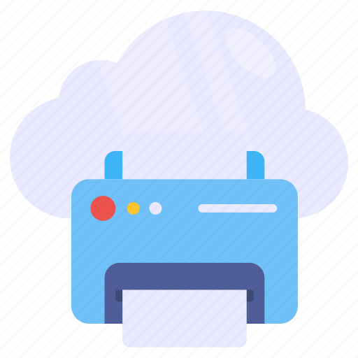 Cloud printer, printing machine, typesetter, compositor, inkjet icon - Download on Iconfinder