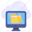 cloud computer, online folder, online document, online doc, online archive 