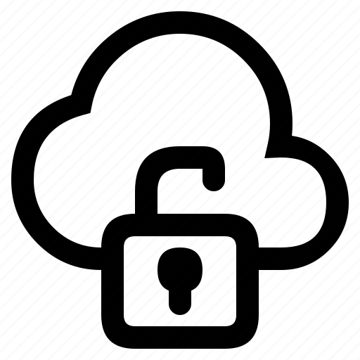 Cloud, unlock, storage, security, protection icon - Download on Iconfinder