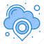 cloud, location, map, pin 