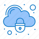 cloud, lock, padlock, security
