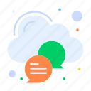 chat, cloud, message