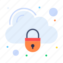 cloud, lock, padlock, security