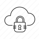 cloud, security, lock, secure
