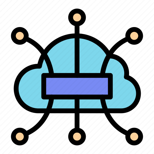 Cloud, computing, system, network, connection, link, database icon - Download on Iconfinder