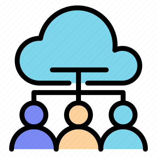 Cloud, computing, people, group, team, structure, organization icon - Download on Iconfinder