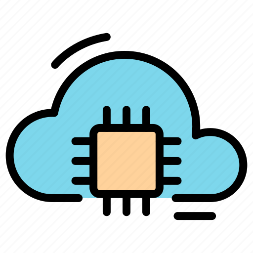 Cloud, computing, chip, system, processor, microchip, cpu icon - Download on Iconfinder