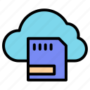 cloud, computing, memory, card, storage, data, device