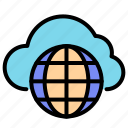 cloud, computing, network, browser, internet, connection, globe