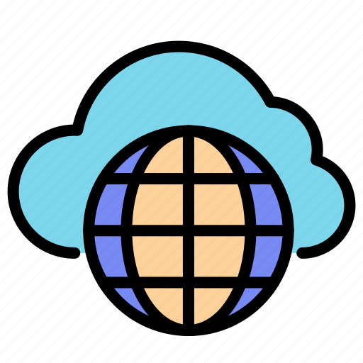 Cloud, computing, network, browser, internet, connection, globe icon - Download on Iconfinder