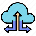 cloud, computing, arrow, storage, data, system, connection
