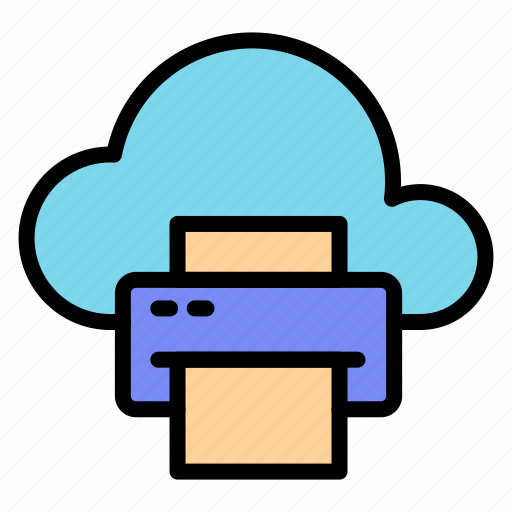 Cloud, computing, printer, device, print, printing, electronic icon - Download on Iconfinder