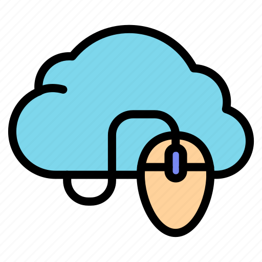Cloud, computing, mouse, click, device, pointer, cable icon - Download on Iconfinder