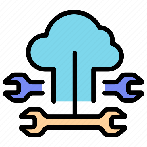 Cloud, computing, wrench, fix, repair, service, setting icon - Download on Iconfinder