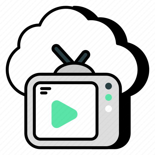 Cloud tv, television, electronic, appliance, household accessory icon - Download on Iconfinder