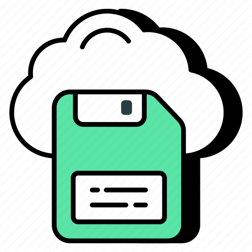 Cloud floppy, floppy disk, diskette, hardware, cloud memory icon - Download on Iconfinder