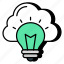 cloud idea, cloud innovation, bright idea, creative idea, big idea 