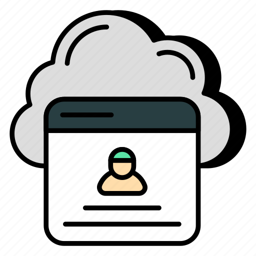 Cloud user, cloud account, cloud technology, cloud computing, cloud profile icon - Download on Iconfinder