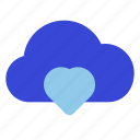 cloud, heart, storage, weather, forecast, cloudy, network