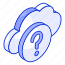 cloud, query, question, mark, help, support, unknown
