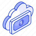 cloud, money, earnings, payment, currency, investment, finance