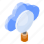 cloud, search, finding, magnifier, explore, find, computing 