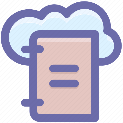 Book, cloud, cloud library, computing, education, knowledge icon - Download on Iconfinder