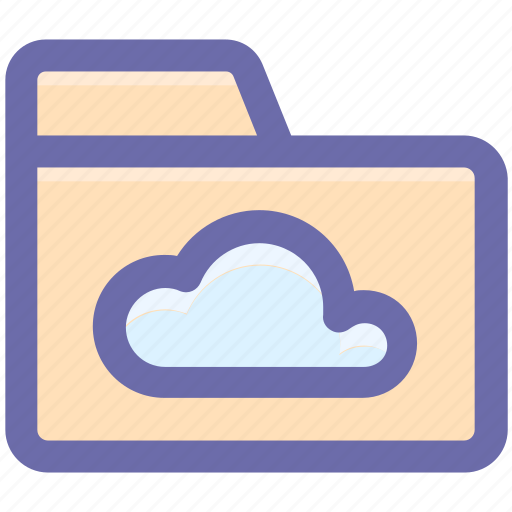 Cloud, cloud computing, cloud folder, files, folder, line-icon icon - Download on Iconfinder