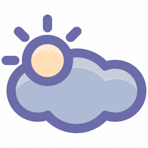 Cloud, cloud sun, line icon, sun, weather icon - Download on Iconfinder