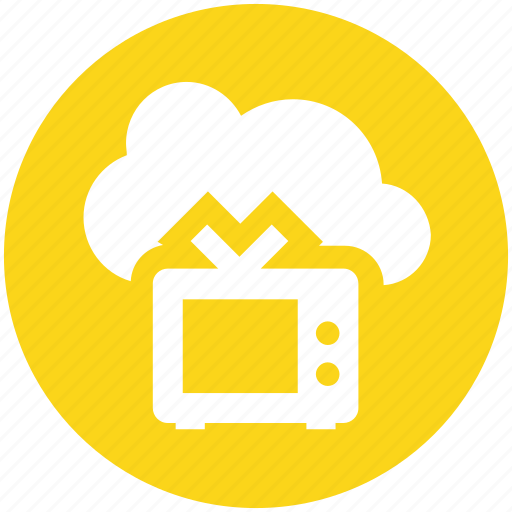 .svg, cloud broadcast, cloud broadcasting, retro tv with cloud, tv and cloud, tv with cloud icon - Download on Iconfinder