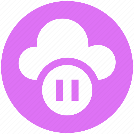 .svg, cloud, cloud pause, media, pause, service, streaming icon - Download on Iconfinder