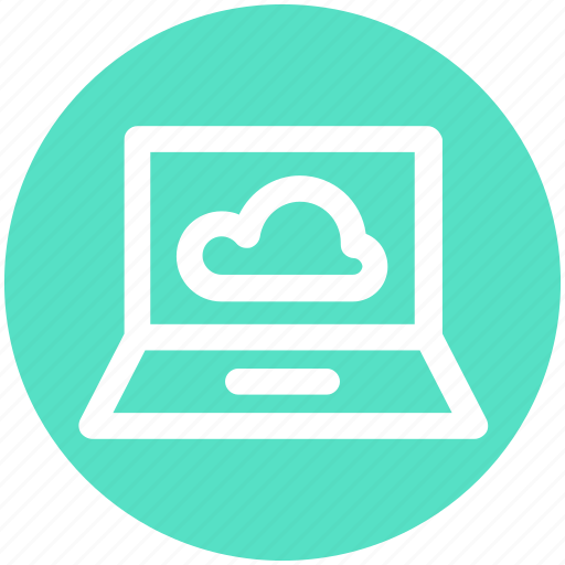 .svg, cloud computing, cloud computing concept, cloud on screen, cloud storage, cloud technology, laptop icon - Download on Iconfinder