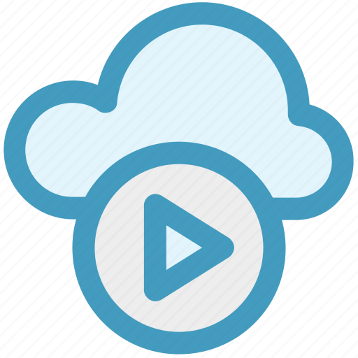Cloud, cloud music, multimedia, music, play, round icon icon - Download on Iconfinder