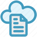 cloud, cloud page, document, page, paper, storage