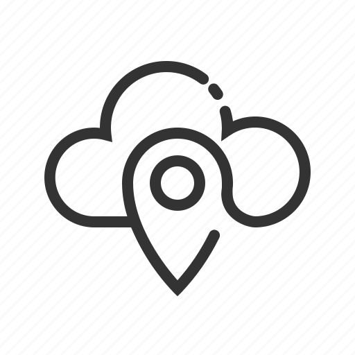 Cloud, cloud computing, computing, gps, location, map icon - Download on Iconfinder