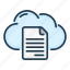 cloud, doc, document, file, network, readme, service 