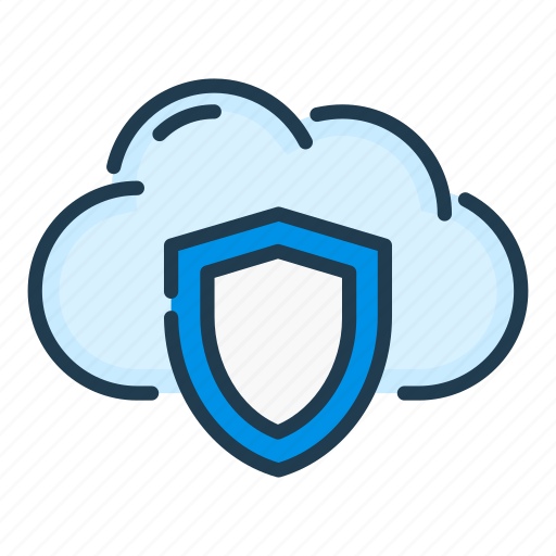 Cloud, network, protection, secure, service, shield icon - Download on Iconfinder