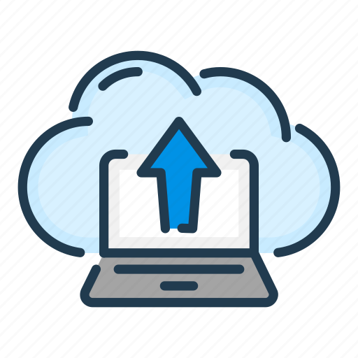 Cloud, computer, laptop, network, server, service, upload icon - Download on Iconfinder