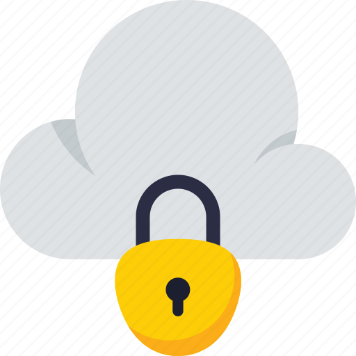 Cloud, computing, data, secure, lock, privacy, protection icon - Download on Iconfinder