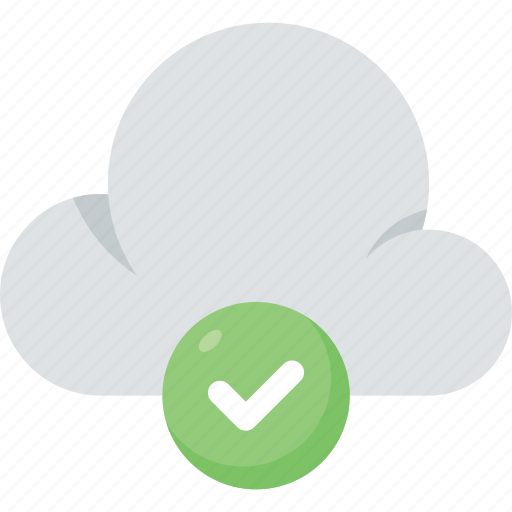 Cloud, computing, check, mark, weather, cloudy icon - Download on Iconfinder